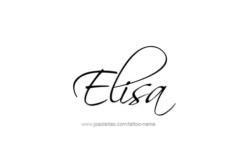 tatuagem com nome elisa|Ideias de Tatuagem com o Nome Elisa